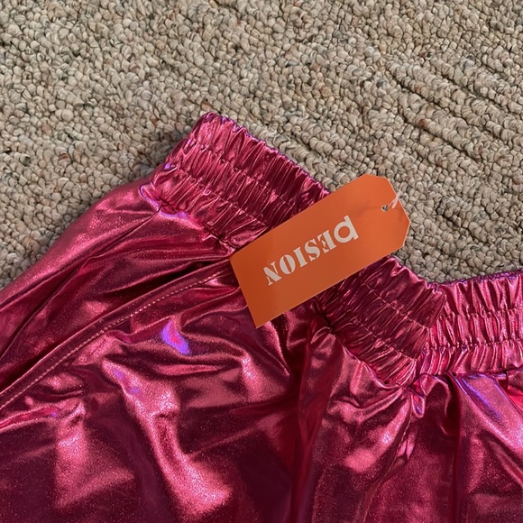 Metallic Leather Shorts - Picture 2 of 2